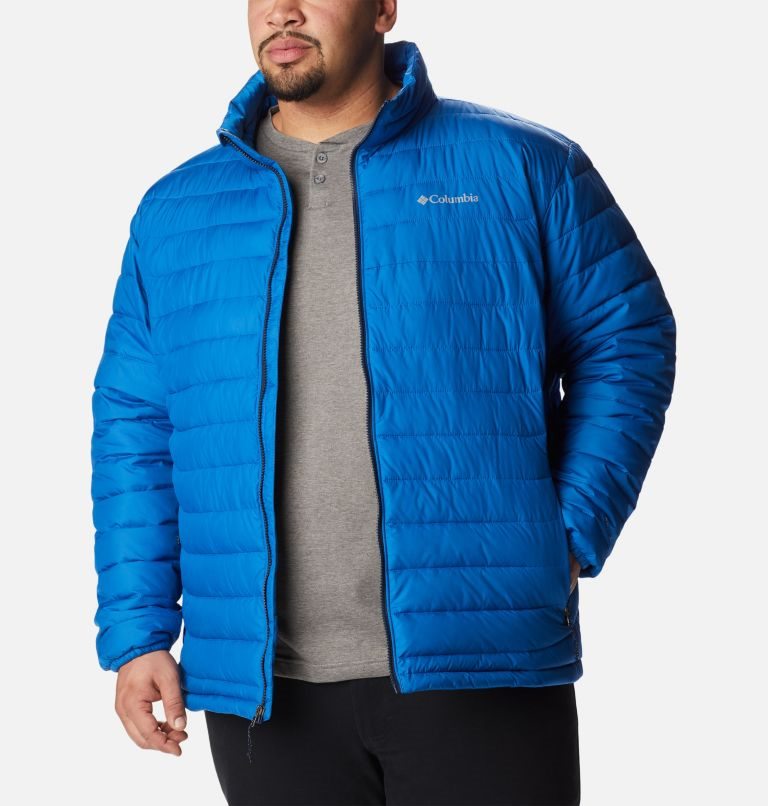 Men's Columbia Powder Lite Insulated Jackets Blue | Plus Size CA-Z0861